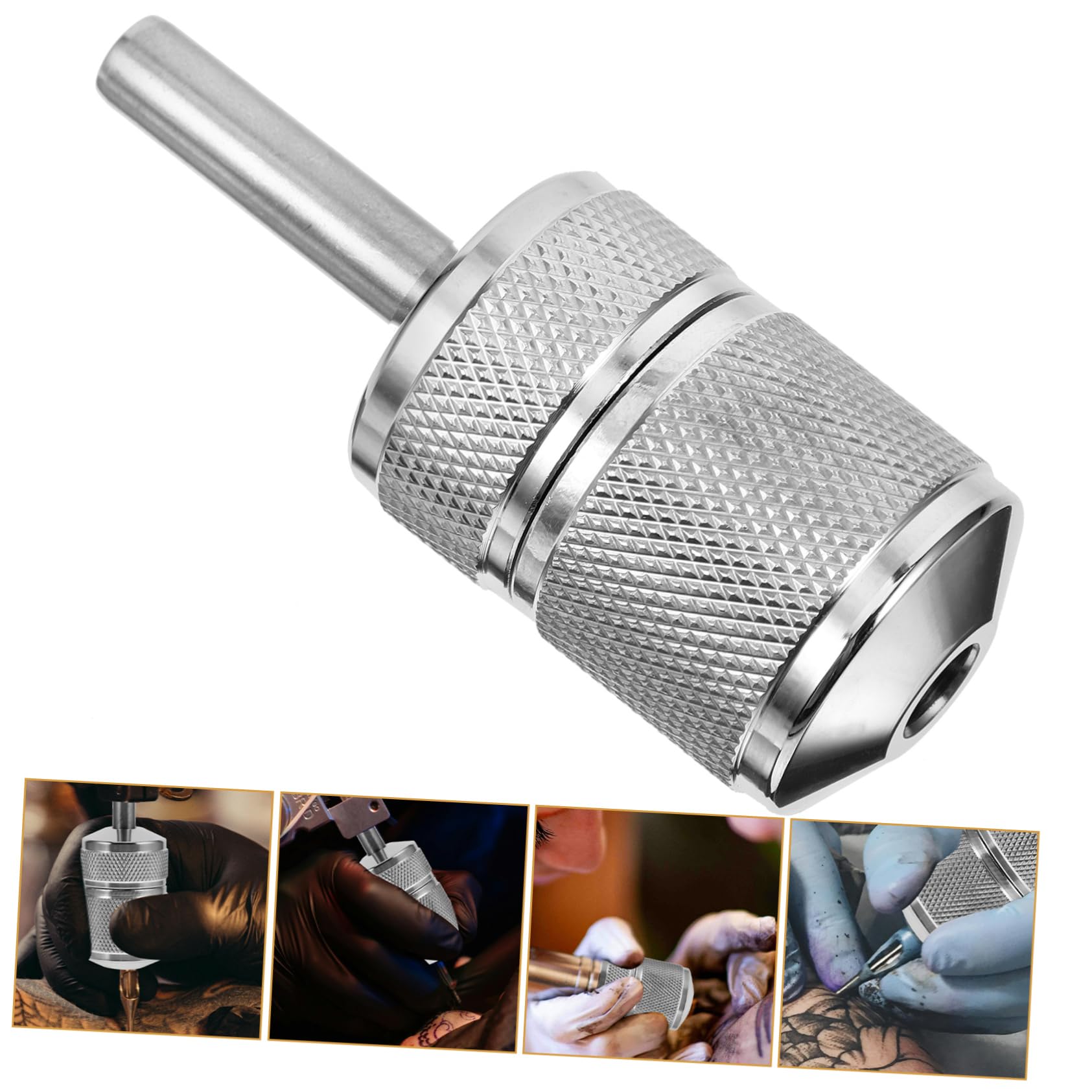 Healeved Mango Autoblocante De Acero Inoxidable Para Máquina De Tatuajes Puños De Agarre Puños Para Suministros De Arte Corporal