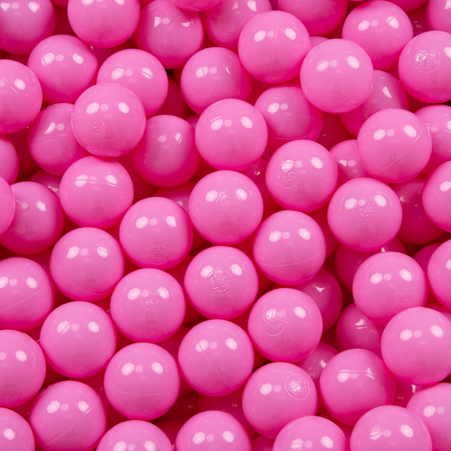 KiddyMoon 300 ∅ 7 cm Coloured Plastic Balls for Children's Baby Swimming Pools Made in EU, Pink - 2
