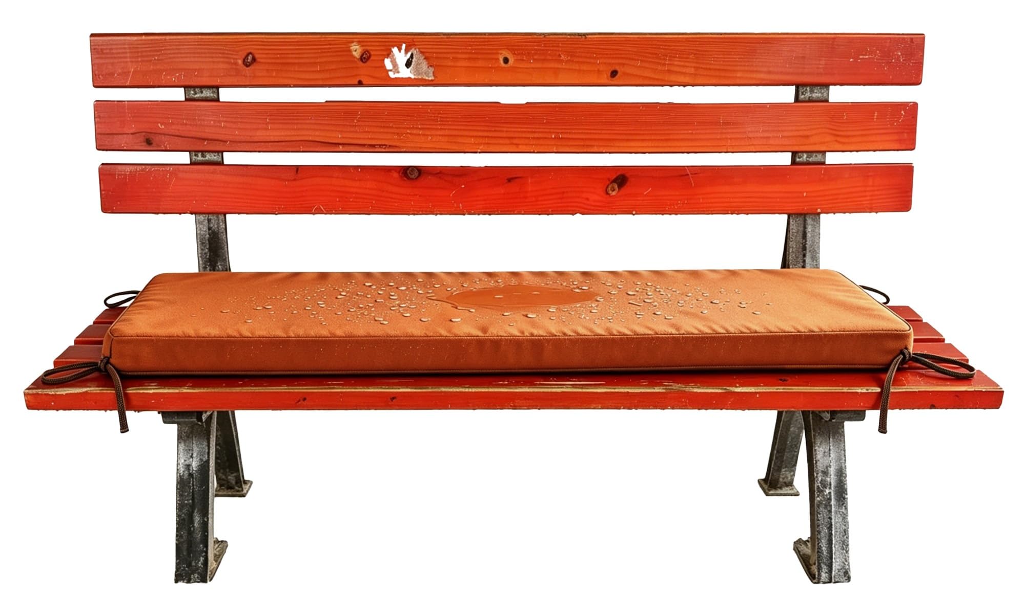 YNJJKA Outdoor Sofa Cushions Waterproof 80% Thick 5cm/1.9" Replacement Bench Seat Cushion, Patio Furniture Long Cushion with Ties, Bench Seat Pad for Porch Garden(Dark Orange,180x55 cm 71x22 in)