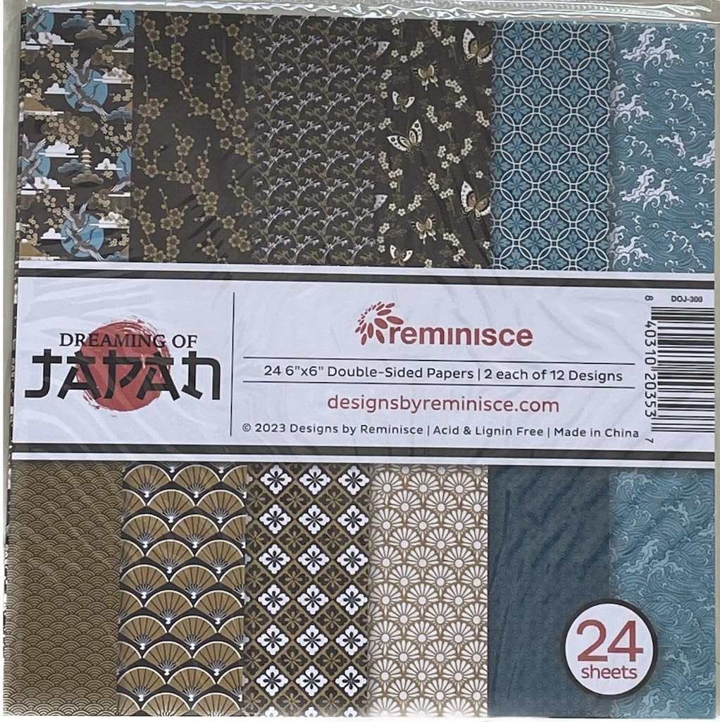 Papier scrapbooking Reminisce 15,2x15,2 cm Dreaming of Japan pour réussir vos fonds de page