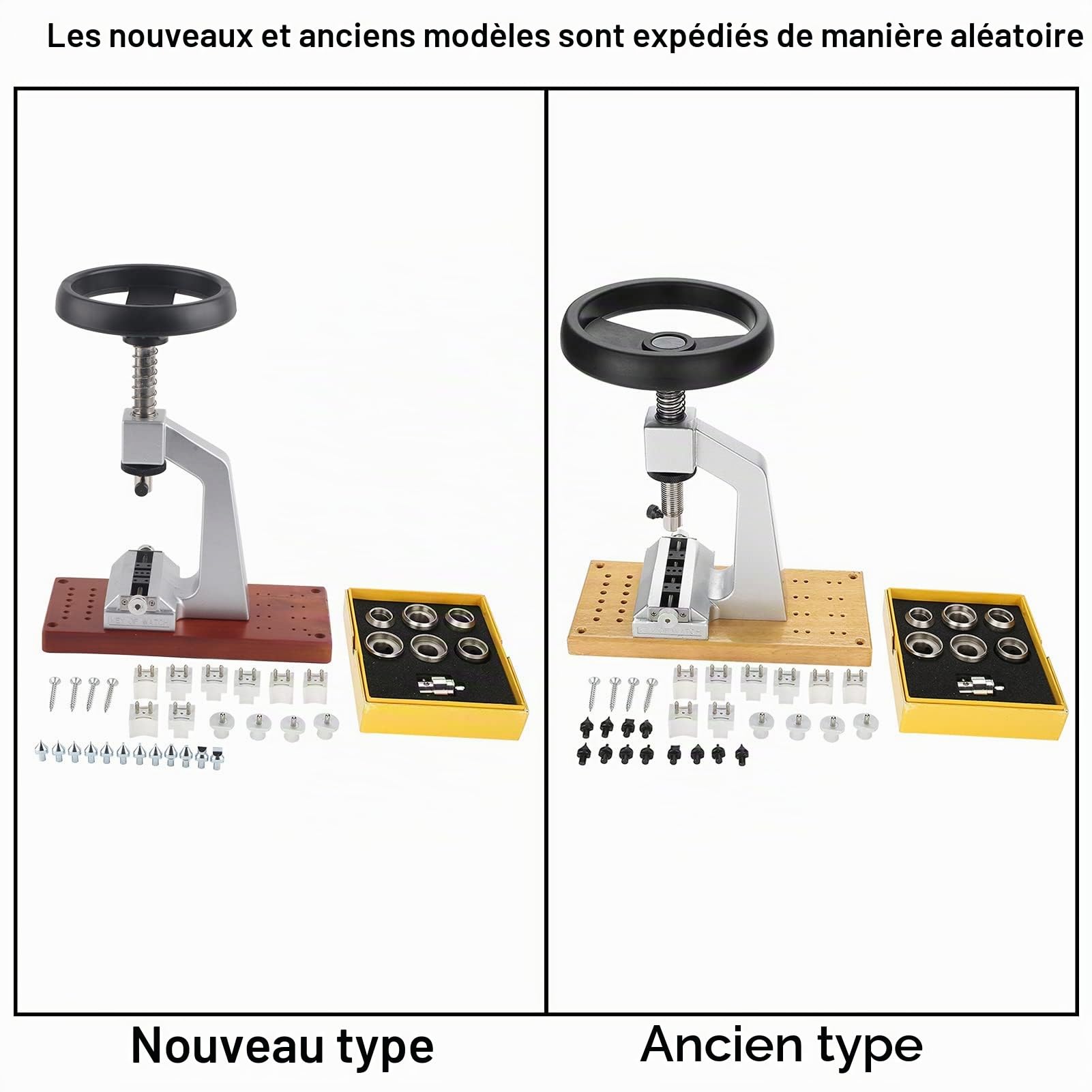 5700 ouvreur de boîtier de montre, ouvreur arrière à outil de montre-bracelet avec 6 matrices pour