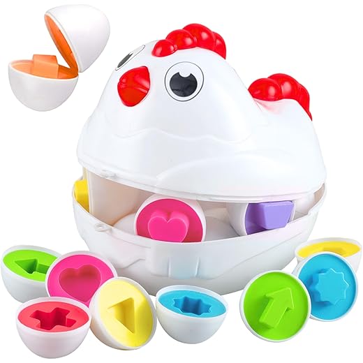 Kids First Step Matching Shapes Eggs - 12 Pack