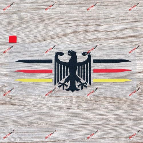 6'' German Eagle Flag Color Stripes Germany Decal Sticker Car Vinyl Coat of arms
