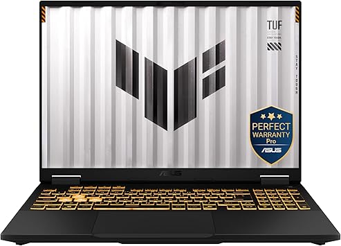 لابتوب اسوس TUF F16 ‏[FX607VJB-RL165W] بمعالج انتل كور 5-210H، ذاكرة DDR5 سعة 16 جيجا، هارد SSD سعة 512 جيجا، كارت شاشة انفيديا ار تي اكس 3050 بسعة 6 جيجا GDDR6 شاشة FHD+ بتردد 144 هرتز ويندوز 11