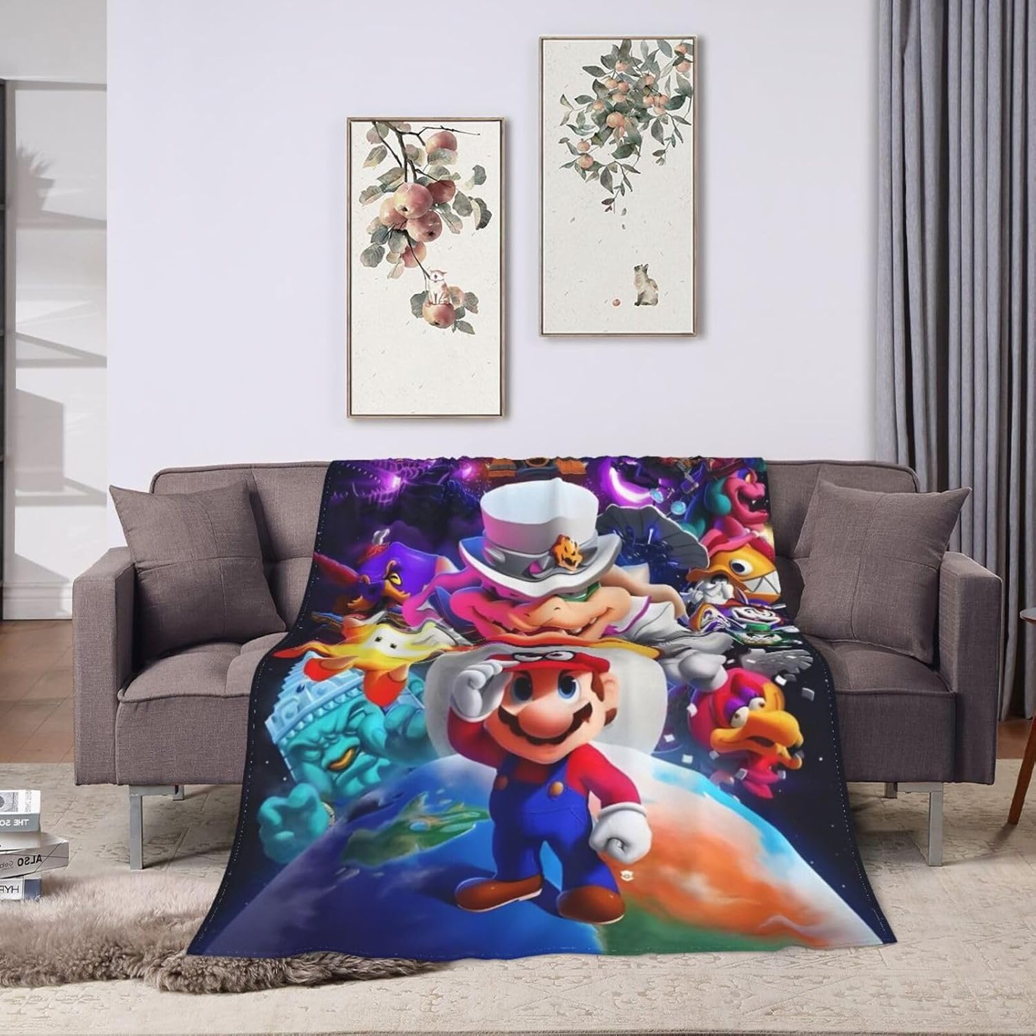 Cartoon Game Throw Blankets Super Cute Bros Blanket for