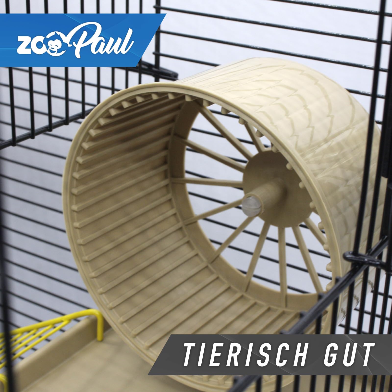 ZooPaul Nagerkäfig Hamsterkäfig XXL CH2 Plus mit Zubehör Maus Hamster Käfig Tunnelsystem Haus (Schwarz Beige)