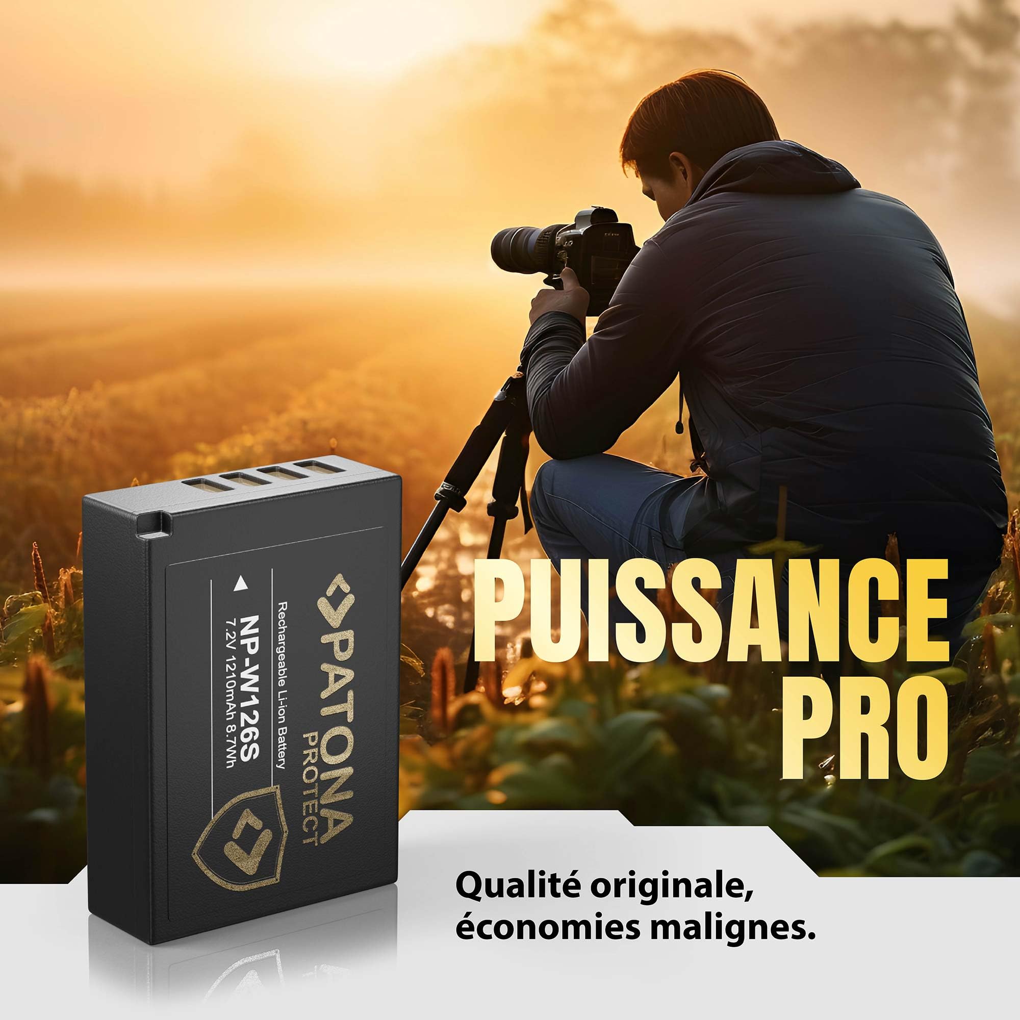PATONA 2X Protect Batterie pour Fujifilm NP-W126s W126 1210mAh | Batterie pour X-M5 X-M1 X100F X100V X100VI XA1 XA2 XA3 XA5 XS10 XT3 XT20 XT30 II, NTC-Sensor & étui protecteur
