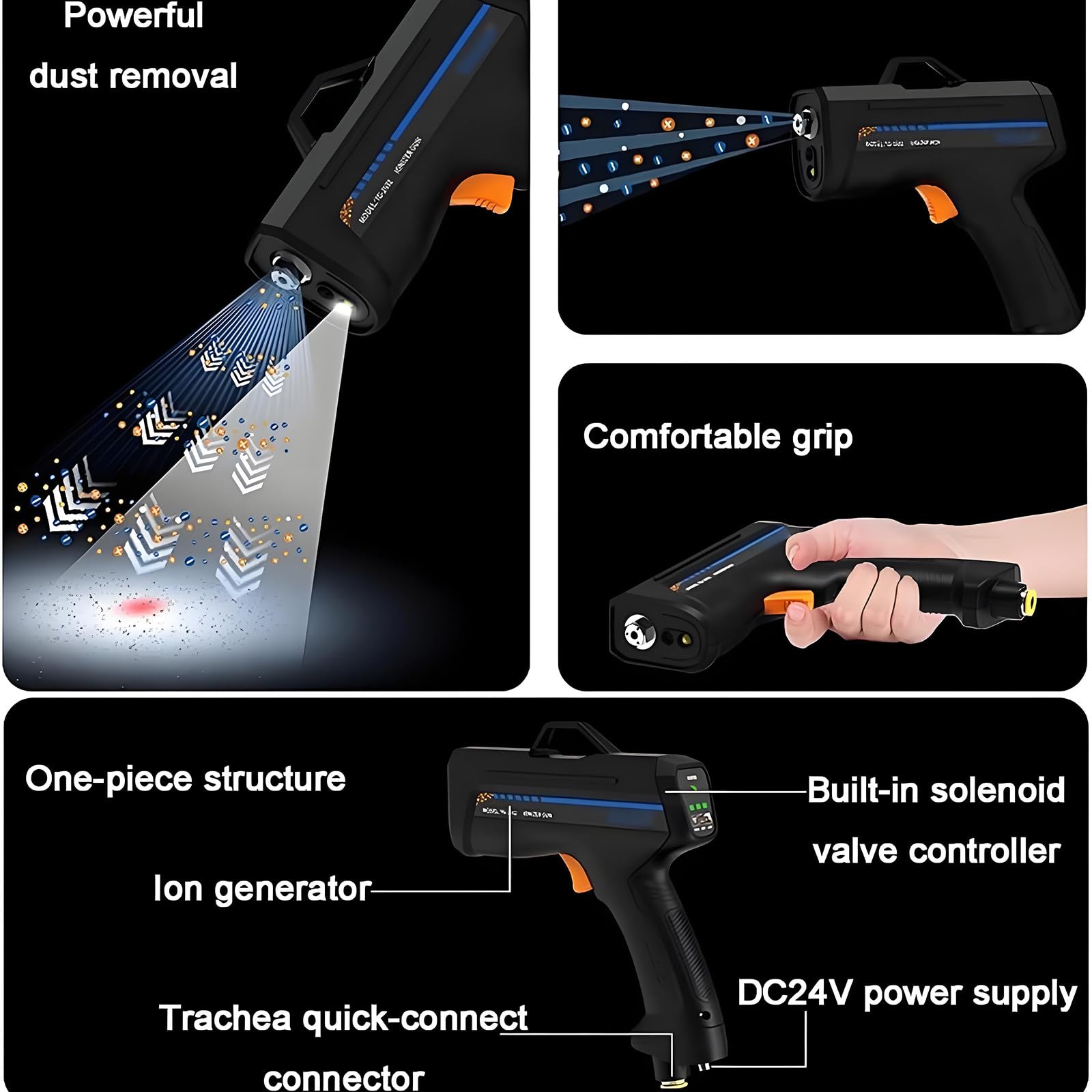 Pistola antistatica, Pistola ad Aria ionizzante, Pistola antistatica per verniciatura Auto, eliminatore di elettricità statica, assemblaggio elettronico Adatto, Laboratorio elettronico Tg2301