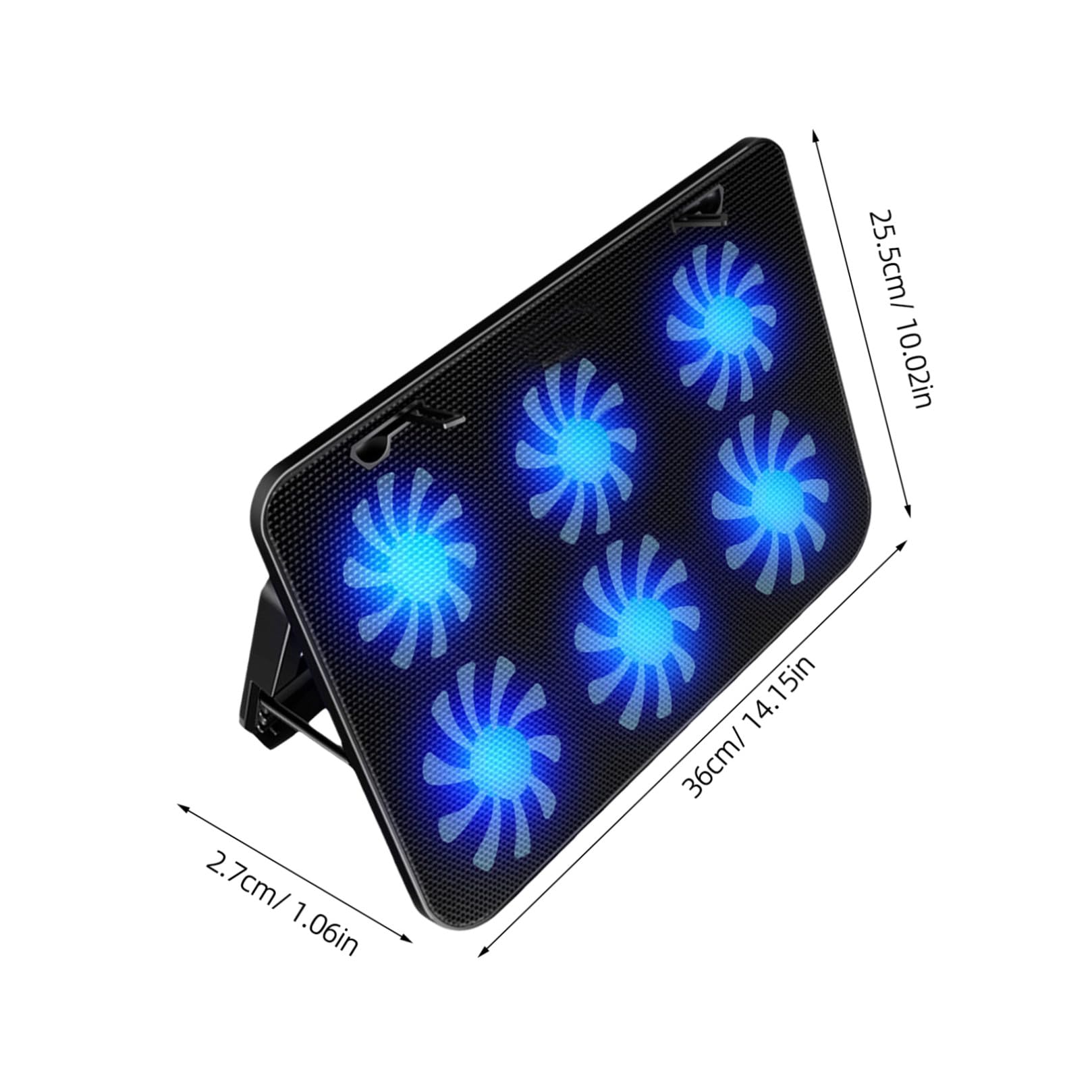 Refroidisseur de Base pour Ordinateur Portable à 6 Ventilateurs Noir