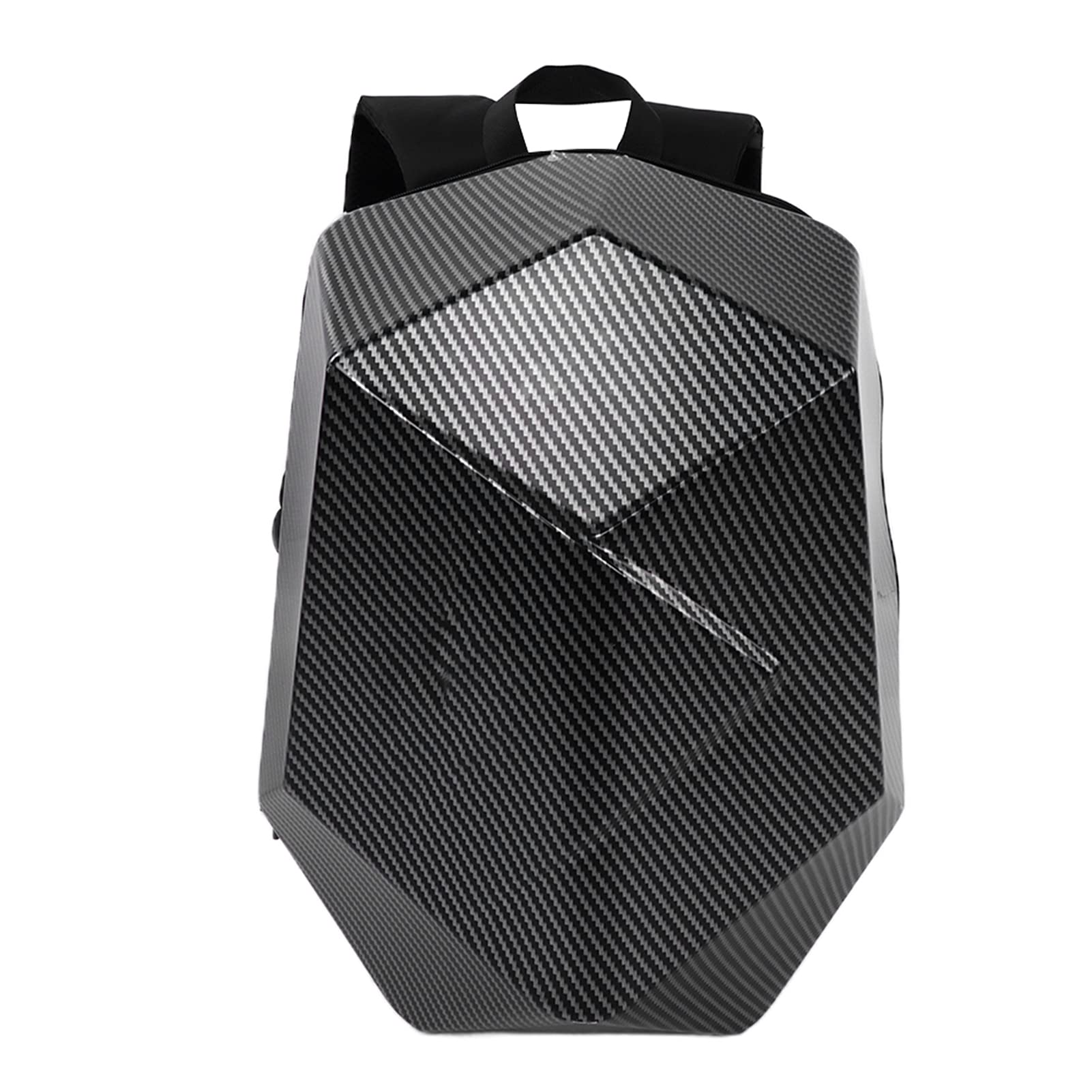 Zaino da Moto in Stile Fibra di Carbonio con Borsa per Sedile Posteriore Espandibile in ABS Impermeabile per Ciclismo All'aperto, Campeggio, ecc.