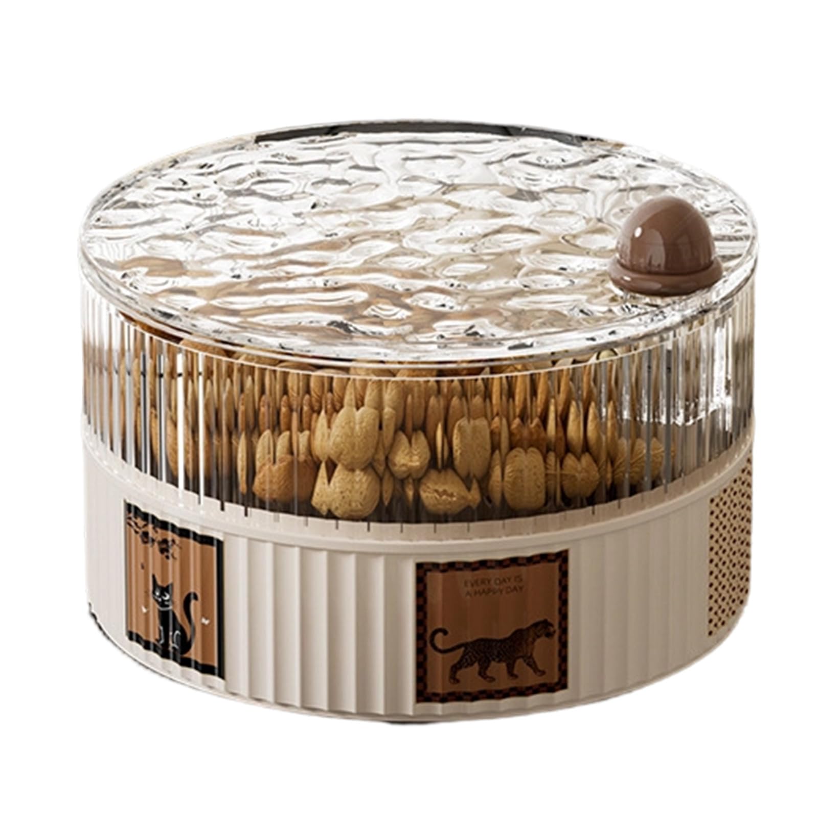 Kaeltsyn Clear Window Food Container for Easy Access to Snacks Fruits Nut Removable Layers Kitchen Storage Organizers Household Box
