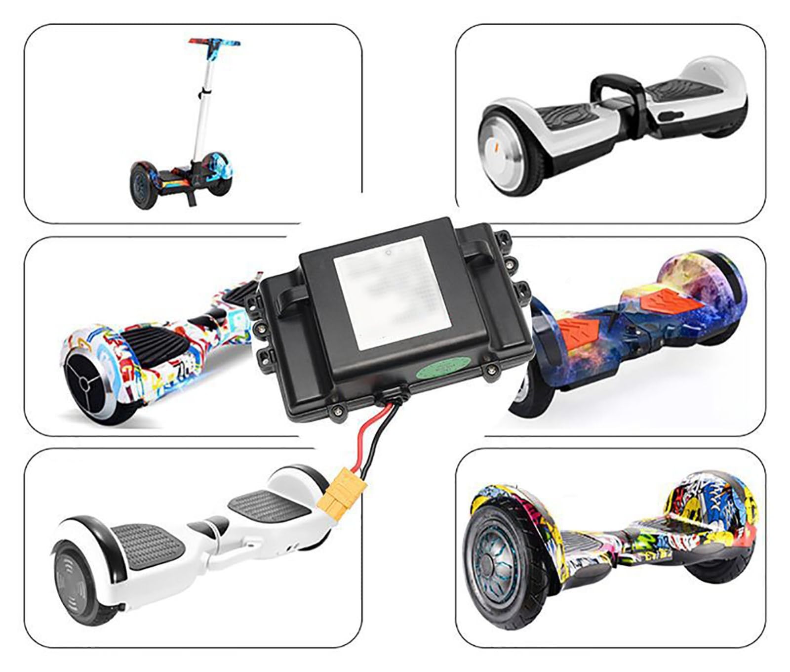 Batterie pour Hoverboard 24V/36V 2Ah 2.5Ah 3Ah Batterie Rechargeable De Remplacement 24V 36V Batterie pour Scooters Électriques Moteur 48Wh-108Wh