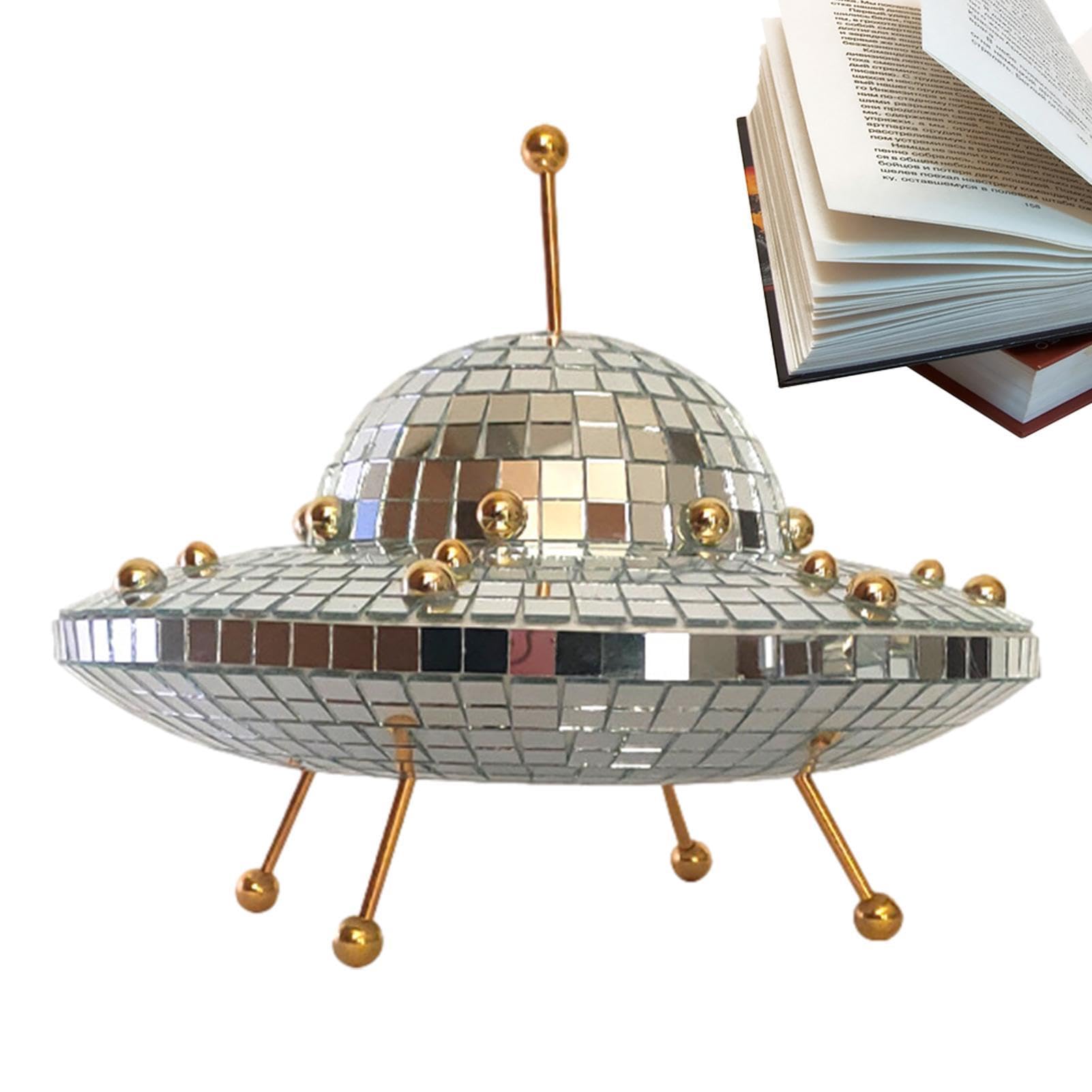 Disco-Raumdekoration? Kreative fliegende Untertasse, Discokugel | Glitzer-Discokugel für Party, Zuhause, Wohnzimmer, Kunst, Retro-UFO-Weihnachtsschmuck, Halloween-Partyzubehör, Feiertags-Dekoration