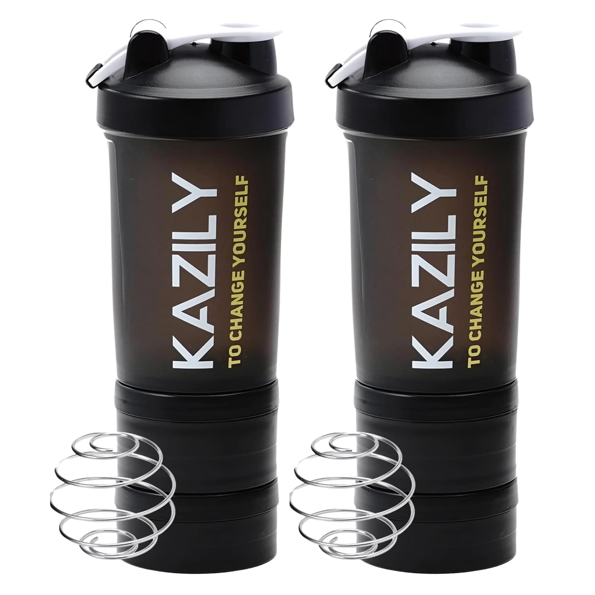 Amazon.co.jp: KAZILY(カズリー) プロテインシェイカー 600ml 2本