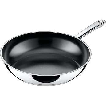 Silit Talis Frying Pan, Stainless Steel Coating, Ceramic Coating, Suitable for Induction Oven, PTFE / PFOA Free, transparent,