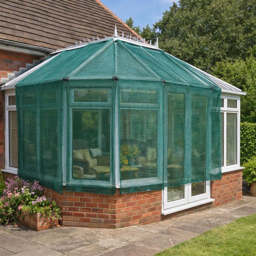 Greena® Cieniowanie szklarni 1,2 m x 2,5 m (4 stopy x 8,2 stóp) - Zapewnia 55% cienia