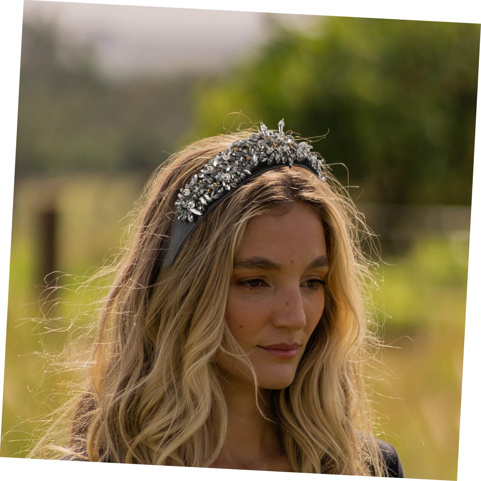 SOLUSTRE Stirnband Für Mädchen Im Barockstil Mit Diamantdeko Haarschmuck Aus Hochwertigem Material Flexibel Bruchfest Für Alltag Baden Und Partys