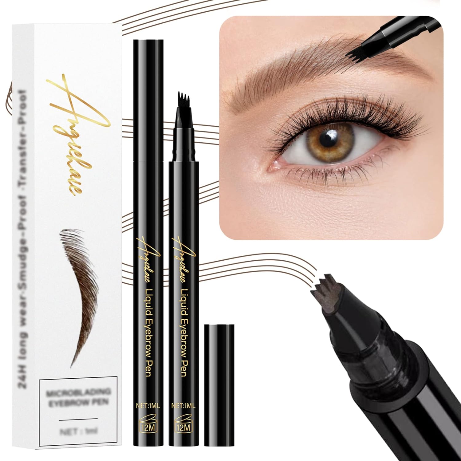 Eyebrow Pen, Microblading Eye Brow Pencil, Micro 4 Point