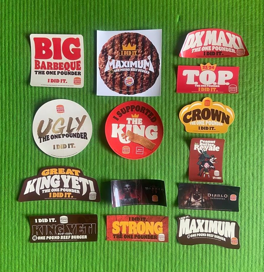 Amazon.co.jp: バーガーキング ステッカー（シール） 14枚セット