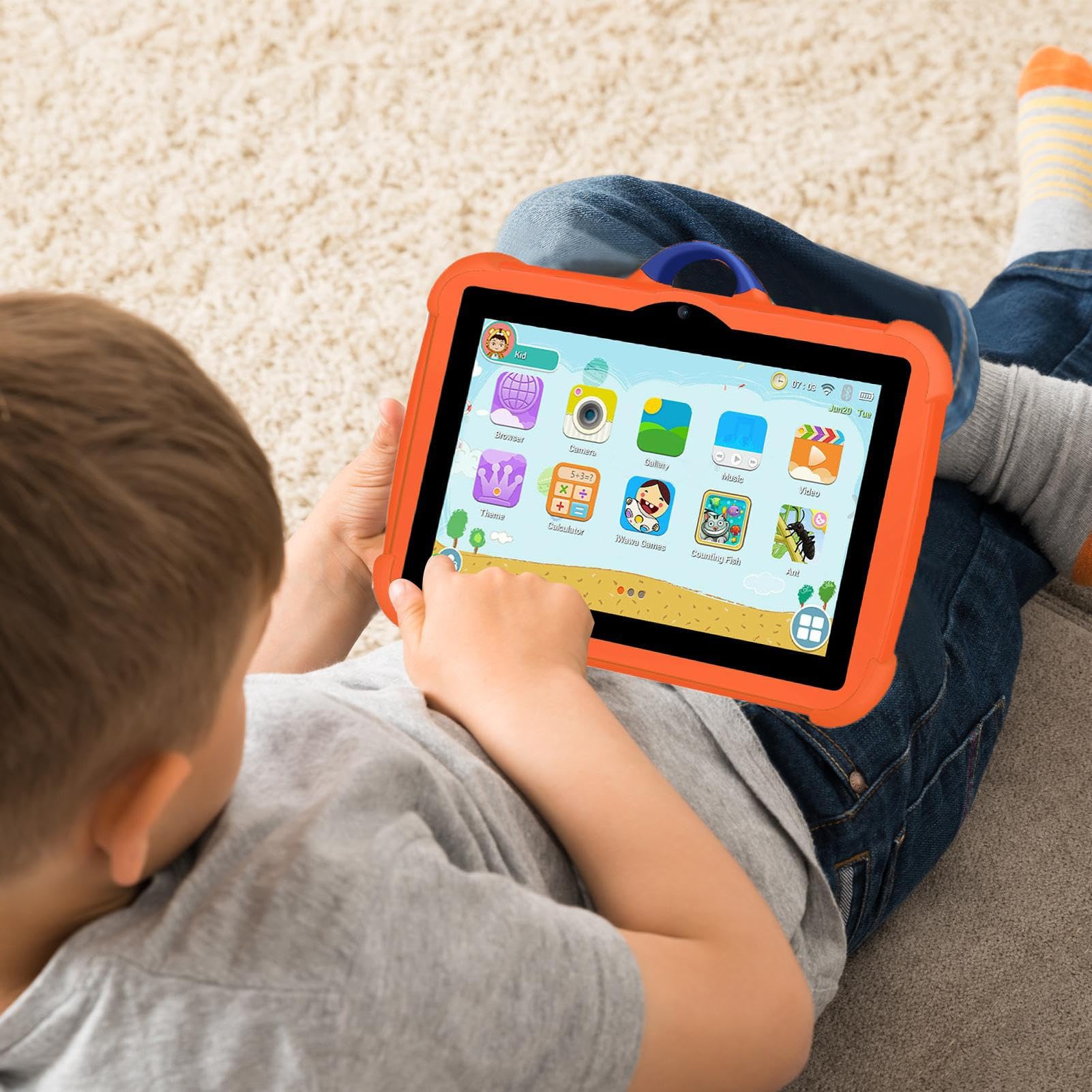 Tablet Con Batteria Da 4000 MAh – Dispositivo Per Bambini Da 4 GB 64 GB | Schermo Ad Alta Risoluzione, Touch Pad Leggero | Gadget Multiuso Per L'intrattenimento Didattico Per Lo Streaming Di Film, La