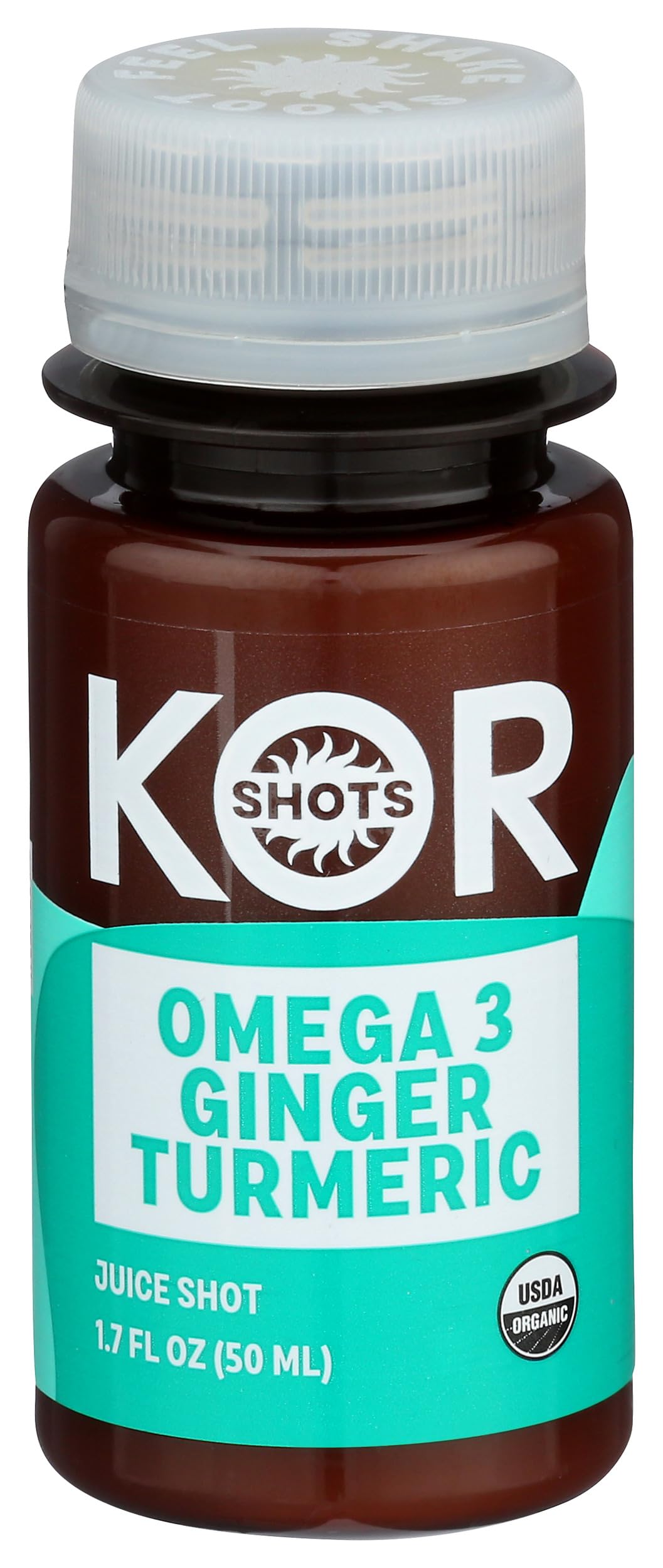 KOR Shots, Shot Omega 3 Ginger Turmeric Single, 1.7 Fl Oz