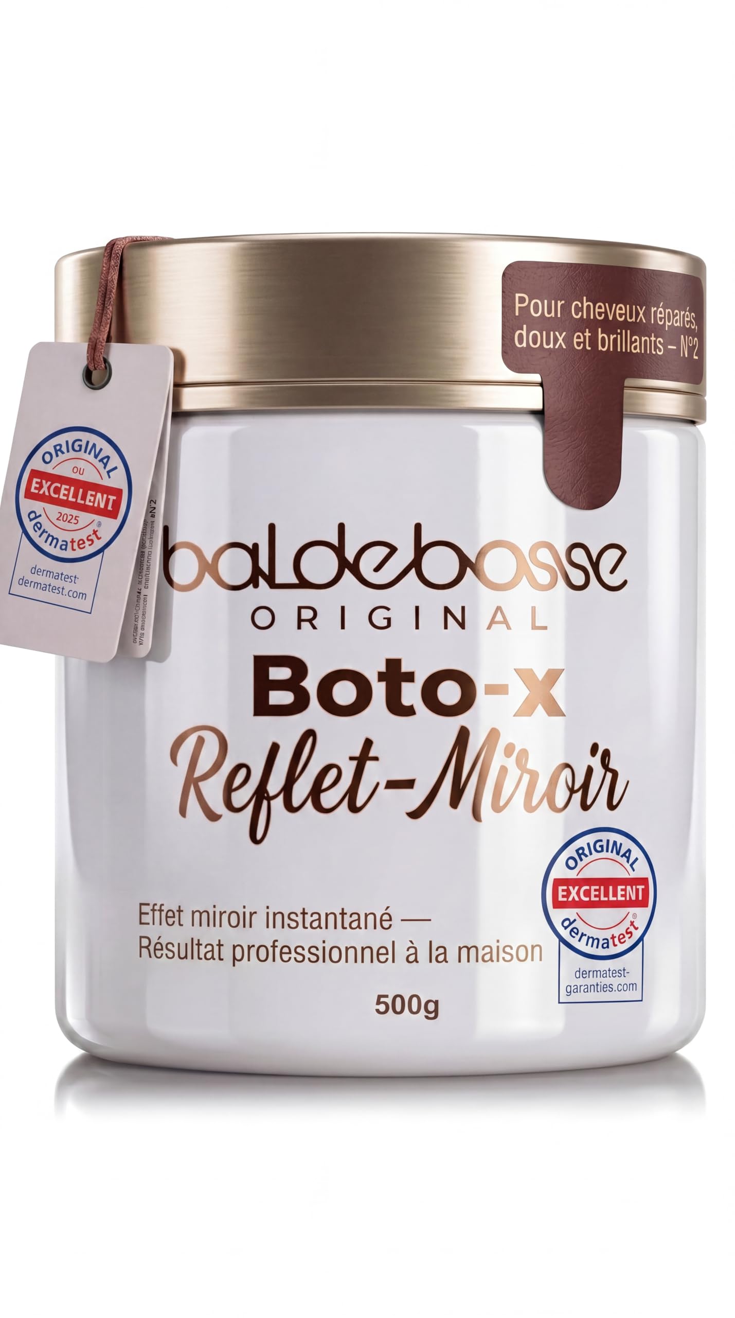 Masque Cheveux –Mirror Gloss Boto-x Capillaire Professionnel, Soin Réparateur Intense pour Cheveux Secs et Abîmés –Lissage Brillance Miroir –Testé et Approuvé en Laboratoire –Soin Profond