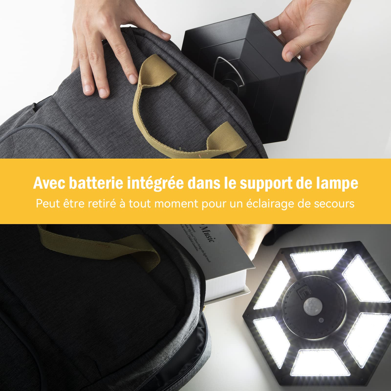 AGPTEK 180 LED Lampe Solaire Extérieur 1400LM 360° Angle d'Éclairage avec Télécommande Détecteur de Mouvement Étanche pour Jardin Garage Balcon