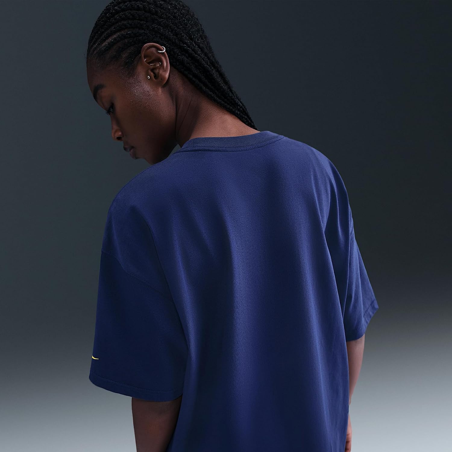 Nike Caitlin Clark Basketball T-Shirt (Midnight Navy/Amarillo)