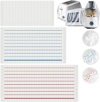 30 Pieces Kitchen Appliance Dust Covers for Air Fryer, Blender, Cake Decorator, Coffee Maker, Slow Cooker, Toaster, Small Appliance Dust Cover Set (White S Blue M Red L)