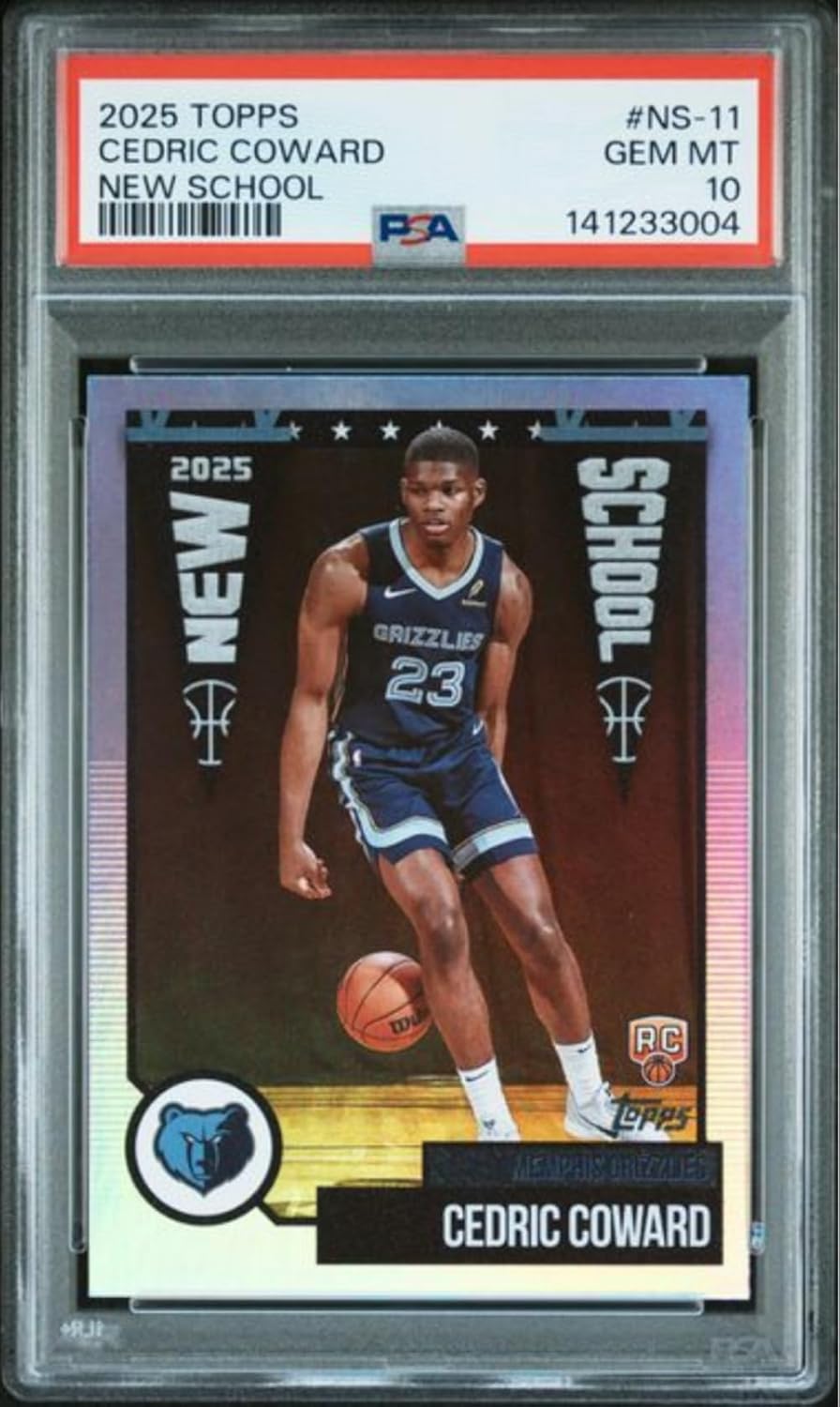 Graded 2025 Topps Cedric Coward #NS11 New School Rookie RC Basketball Card PSA 10 Gem Mint