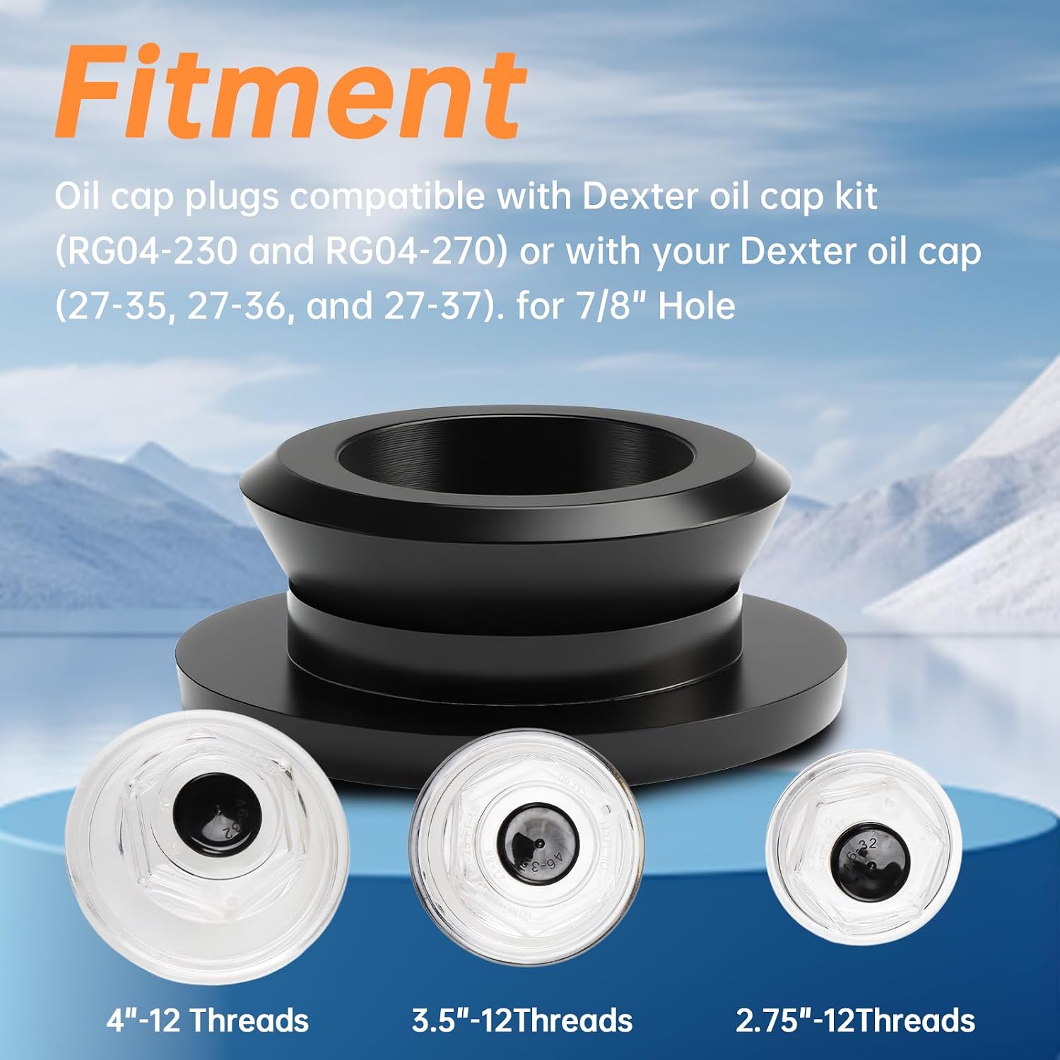 4PCS Oil Cap Plugs for 7/8" Hole Compatible with Dexter Trailer Axle Oil Caps (27-35, 27-36, and 27-37),for Dexter Oil Cap kit (RG04-230 and RG04-270)