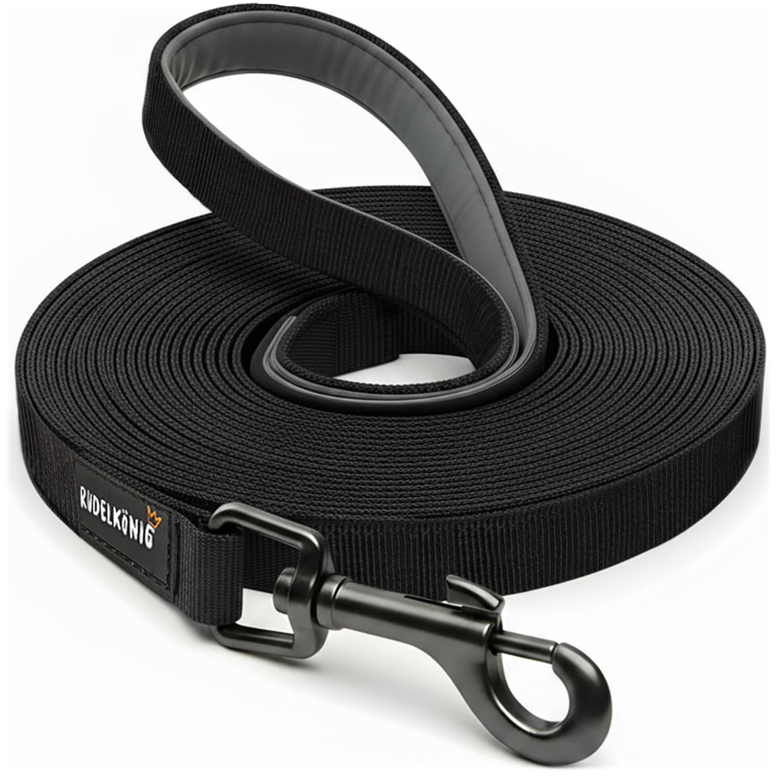 Rudelkönig Schleppleine 5m für Hunde - Robuste & wetterfeste Hundeleine für eine erfolgreiche Hundeerziehung - Mit Griffpolsterung