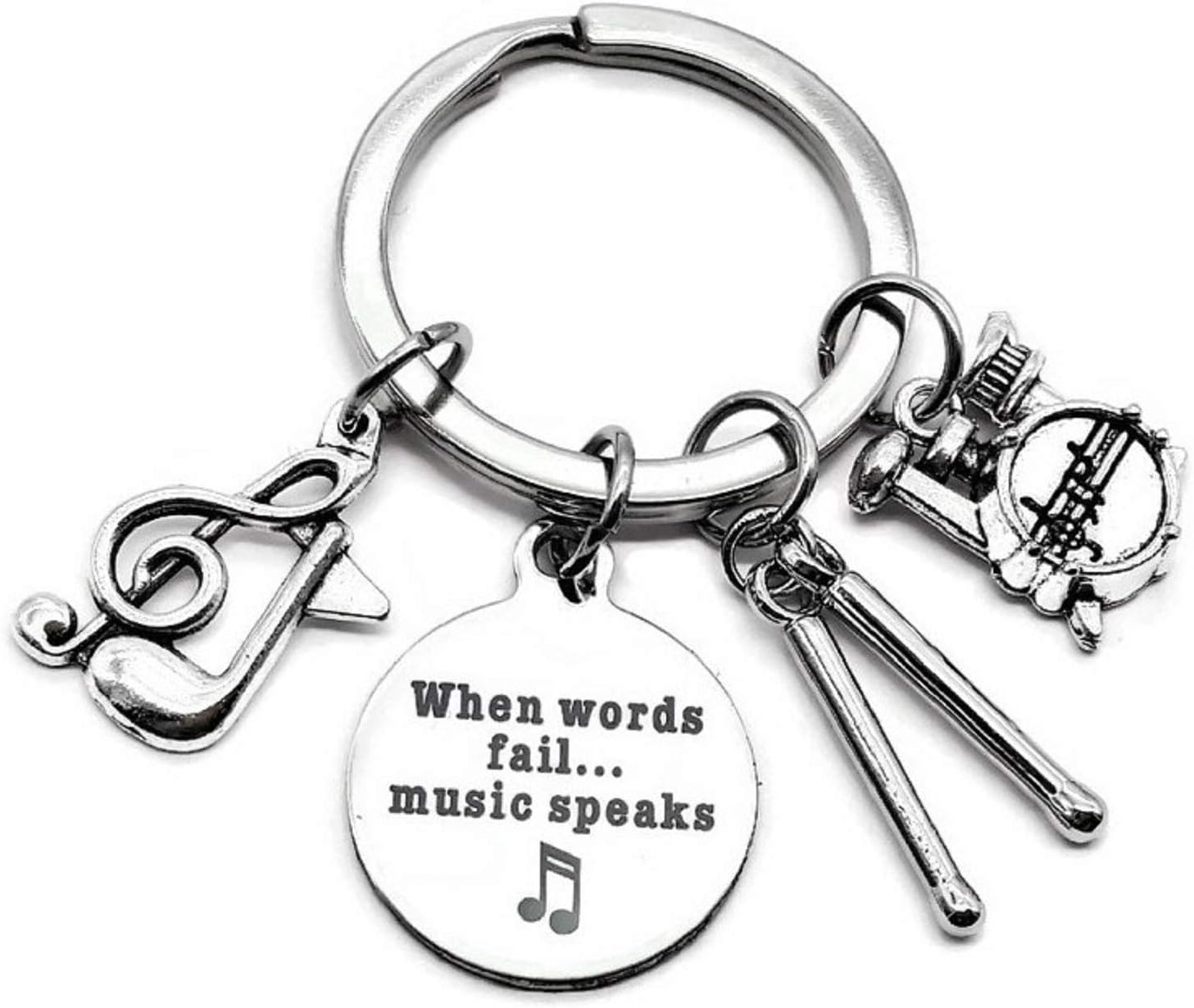 Drum Keychain, Percussion Drumsticks Keychain, Drummer Gift