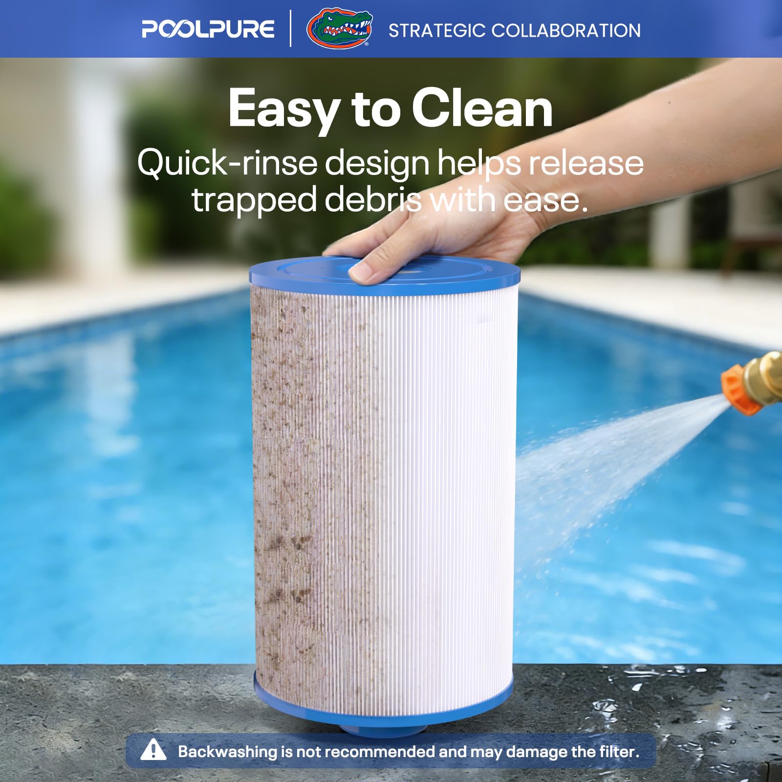 POOLPURE PCS75N - Filtro de spa sustituye a Unicel C-8475, Filbur FC-3320, Coleman Spas 75, 100594, 3301-2262, cartucho de filtro de bañera de hidromasaje de 8 x 13