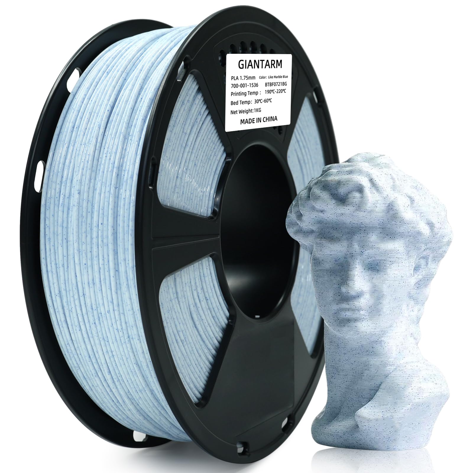 GIANTARM Silk Metallic Silver PLA Filament - Premium 3D Printing -30