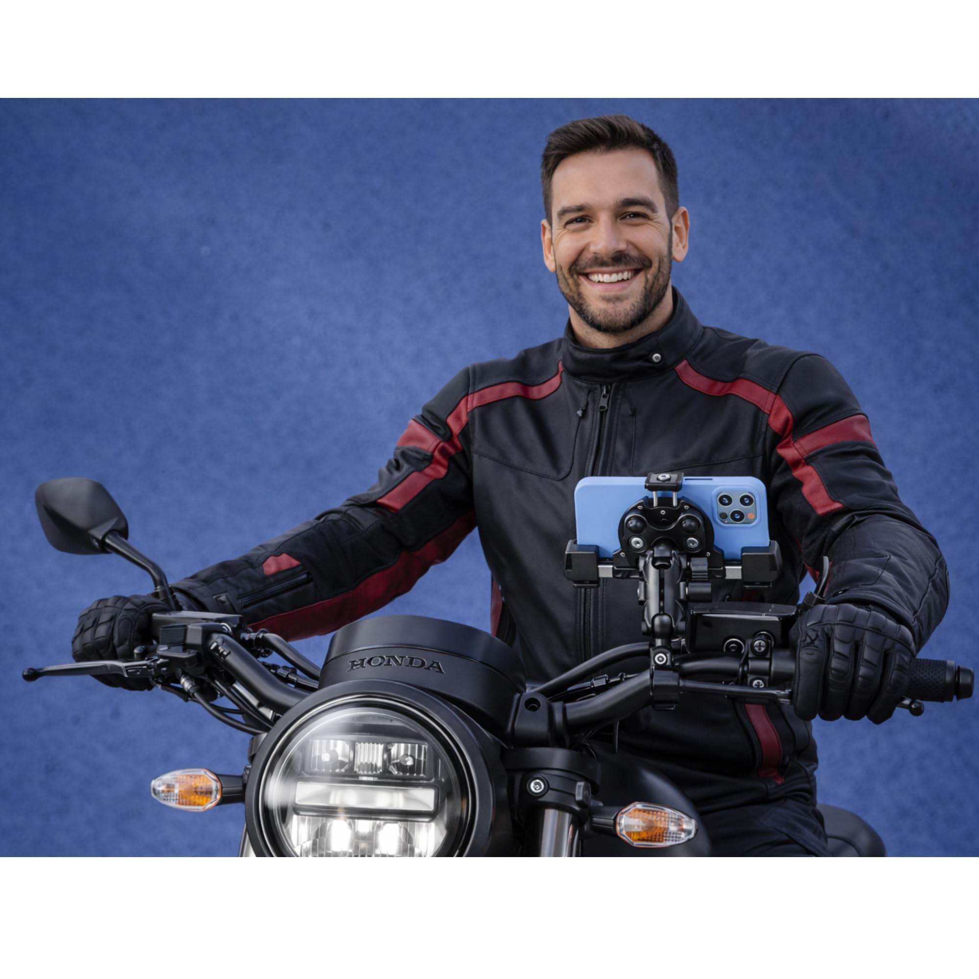 Radg Soporte Móvil Moto - [Doble Antivibración] Rotación 360º Tornillo Antirrobo, Camara Libre, Soporte Telefono Bicicleta — view 11
