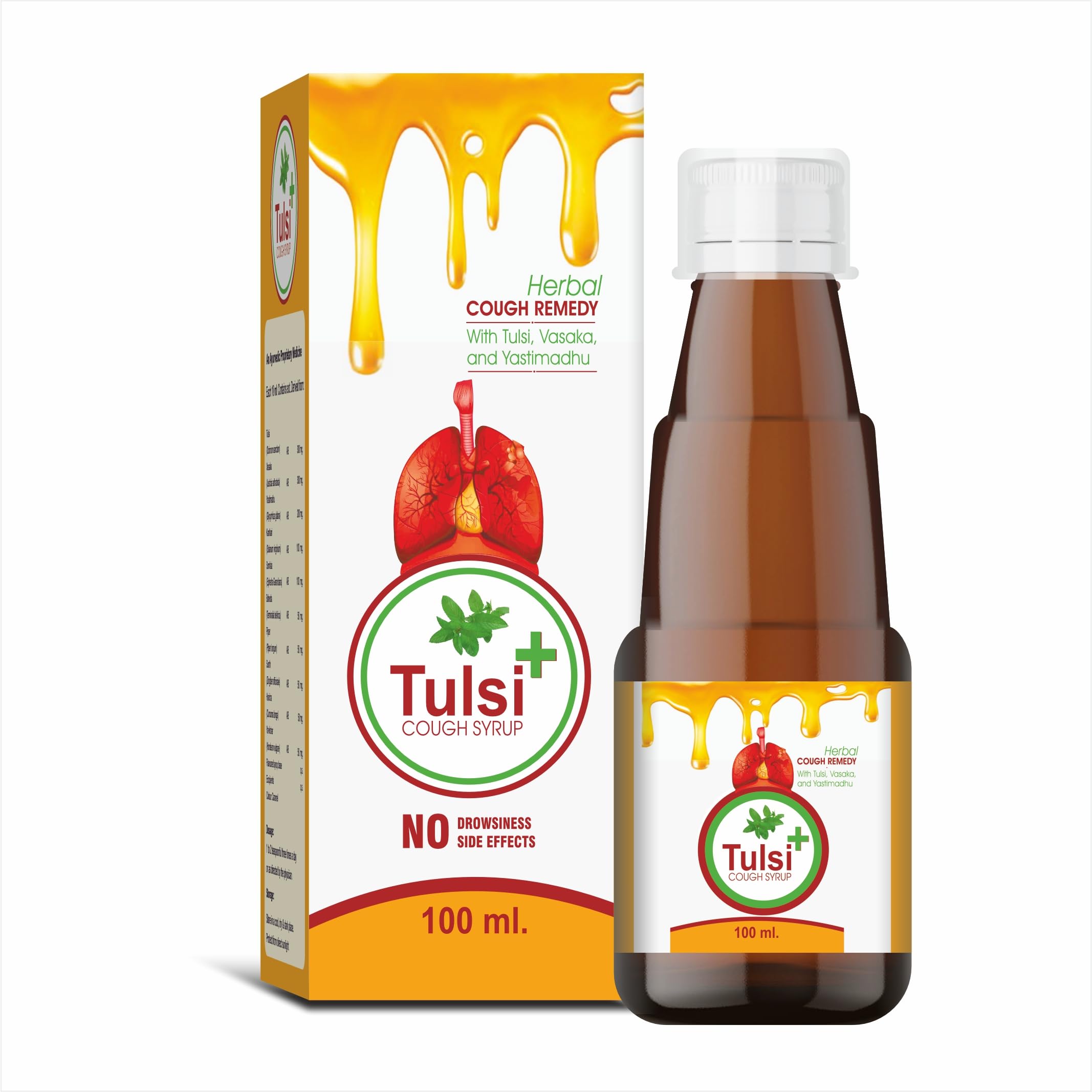 Tulsi Plus Herbal Cough Syrup, 100ml, Relieves Throat Congestion, Dry Cough & Irritation, Pack of 4 (B0DCVYJWQV) Amazon Price History, Amazon Price Tracker