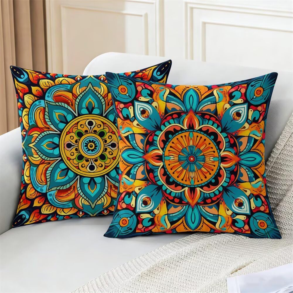 Aksamitna poszewka na poduszkę 65 x 65 cm, 2 sztuki w zestawie, dekoracyjna poszewka na poduszkę w stylu vintage, poduszka na sofę, na sofę, łóżko (IU27)