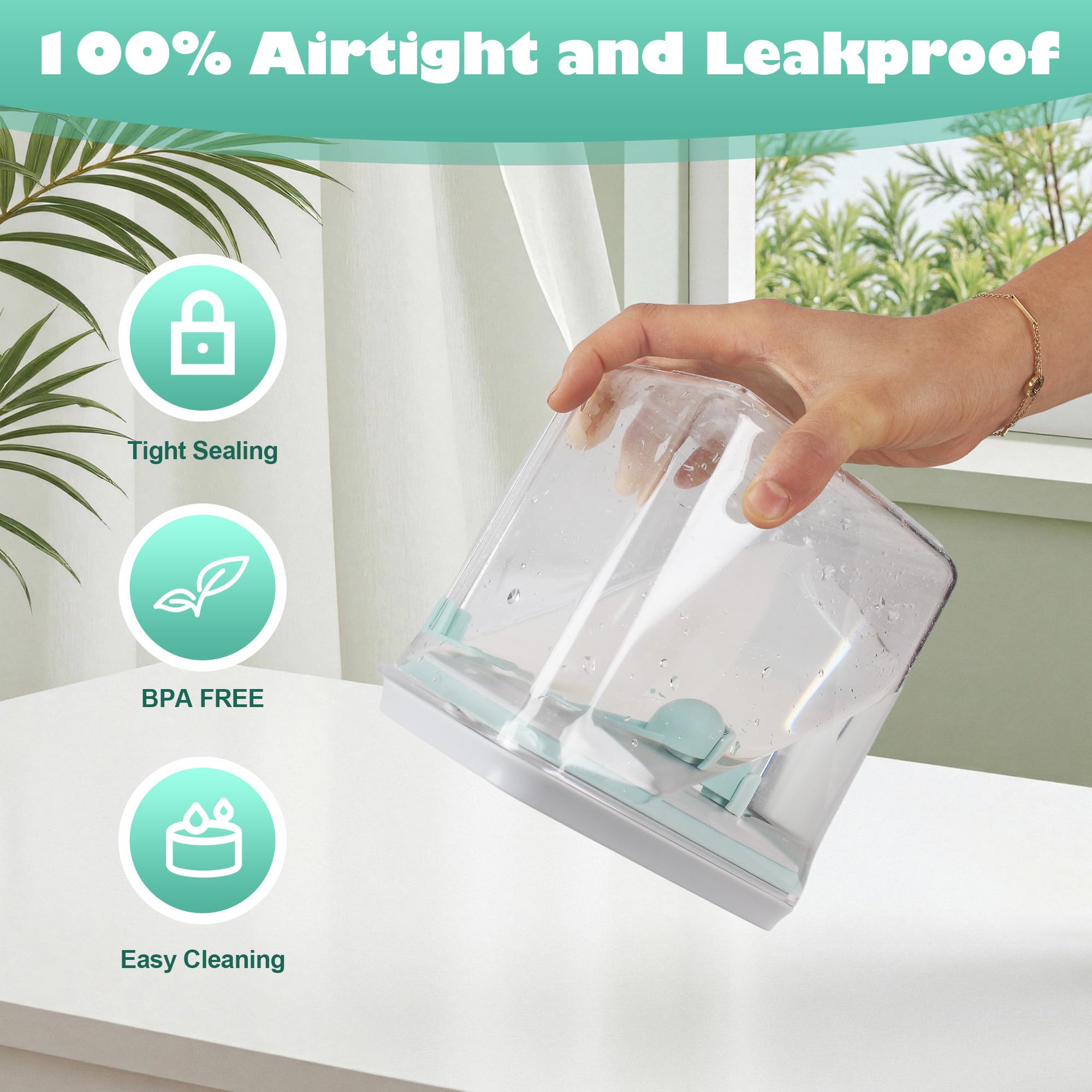 Dispensador de Leche en Polvo de 1700ml Caja de Leche en Polvo Sellada Portátil Con Cuchara Caja Almacenamiento Leche en Polvo Para Almacenar Leche en Polvo,Confitería,Cereales
