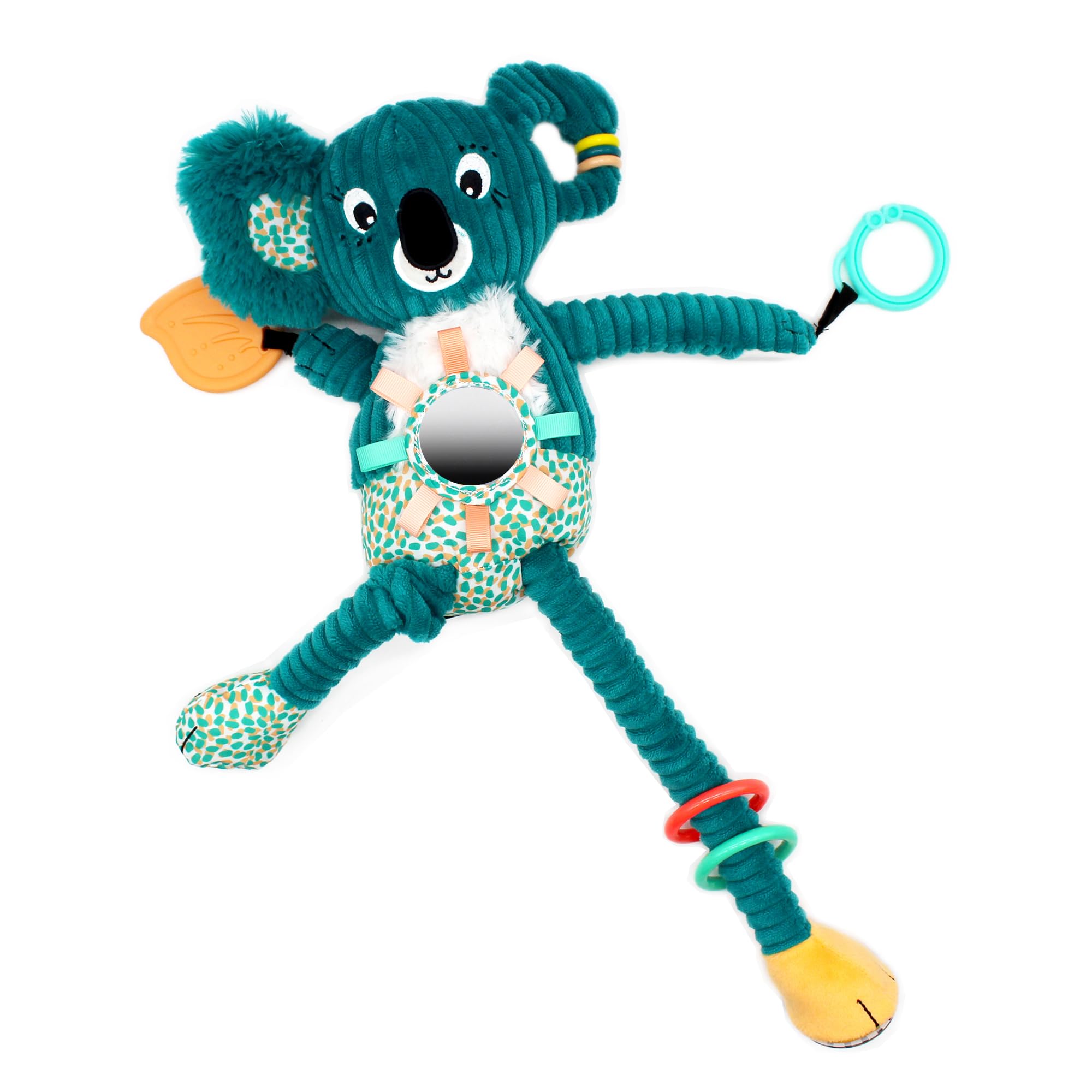 Les Deglingos – Plüschtier Aktivität Nomade Berlingos der Koala – Blau – Spielzeug für Babys – Geschenkidee – ab Geburt – 36 cm