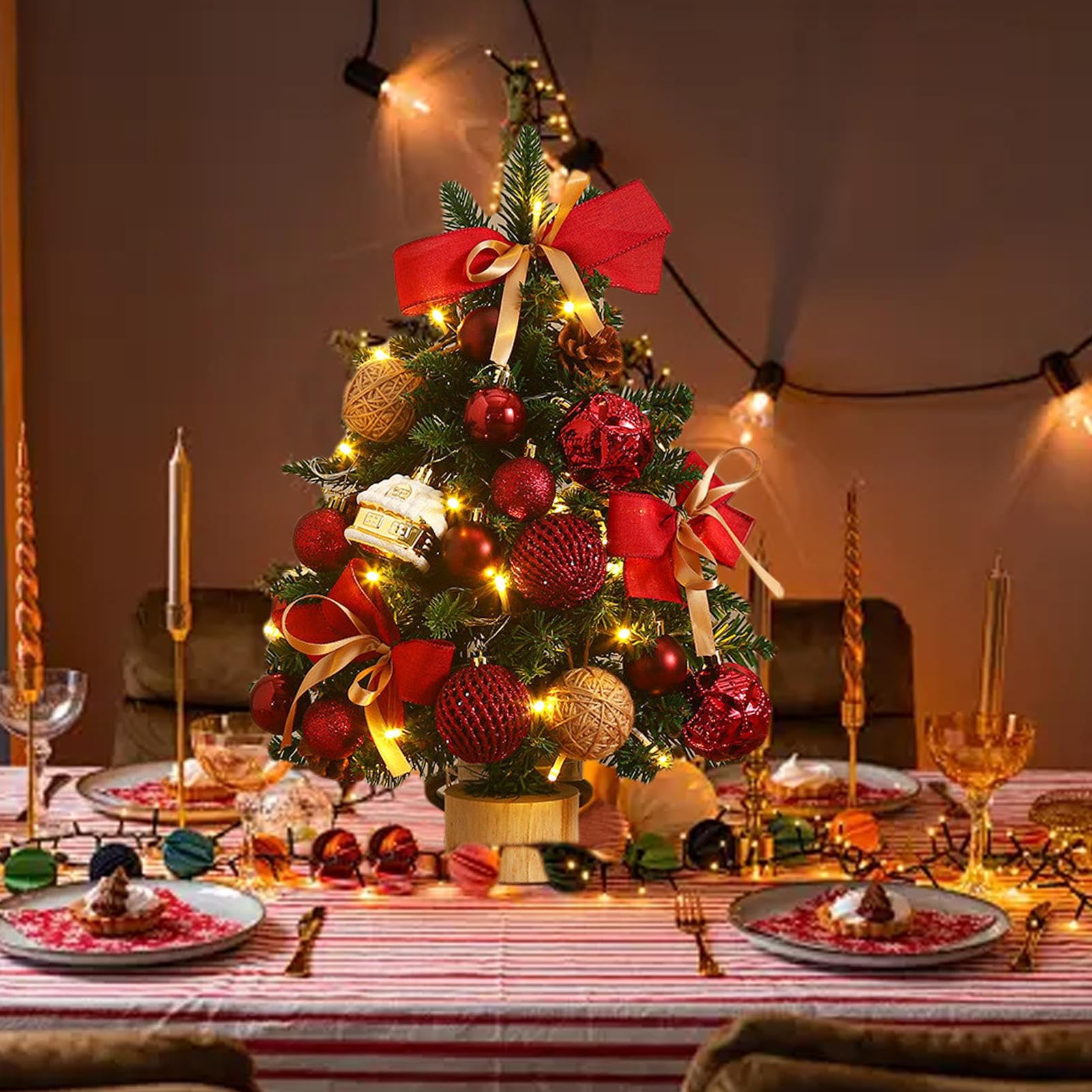 Albero Di Natale Da Tavolo Decorazioni Festività