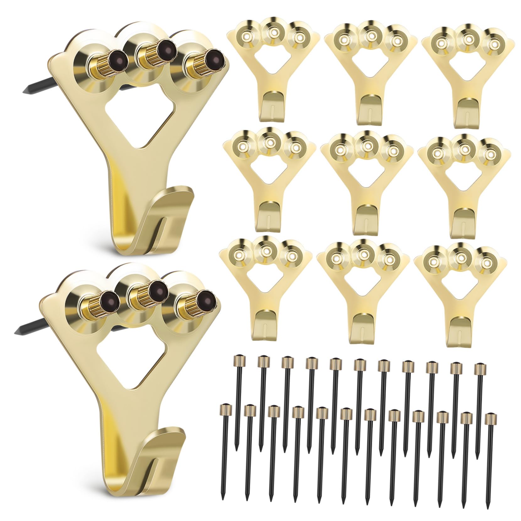 Suspension murale métal doré robuste attache haut de gamme pour miroirs lourds
