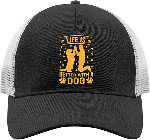 devor Hat Life is Better with a Dog Baseball Cap, Graphic Caps for Women