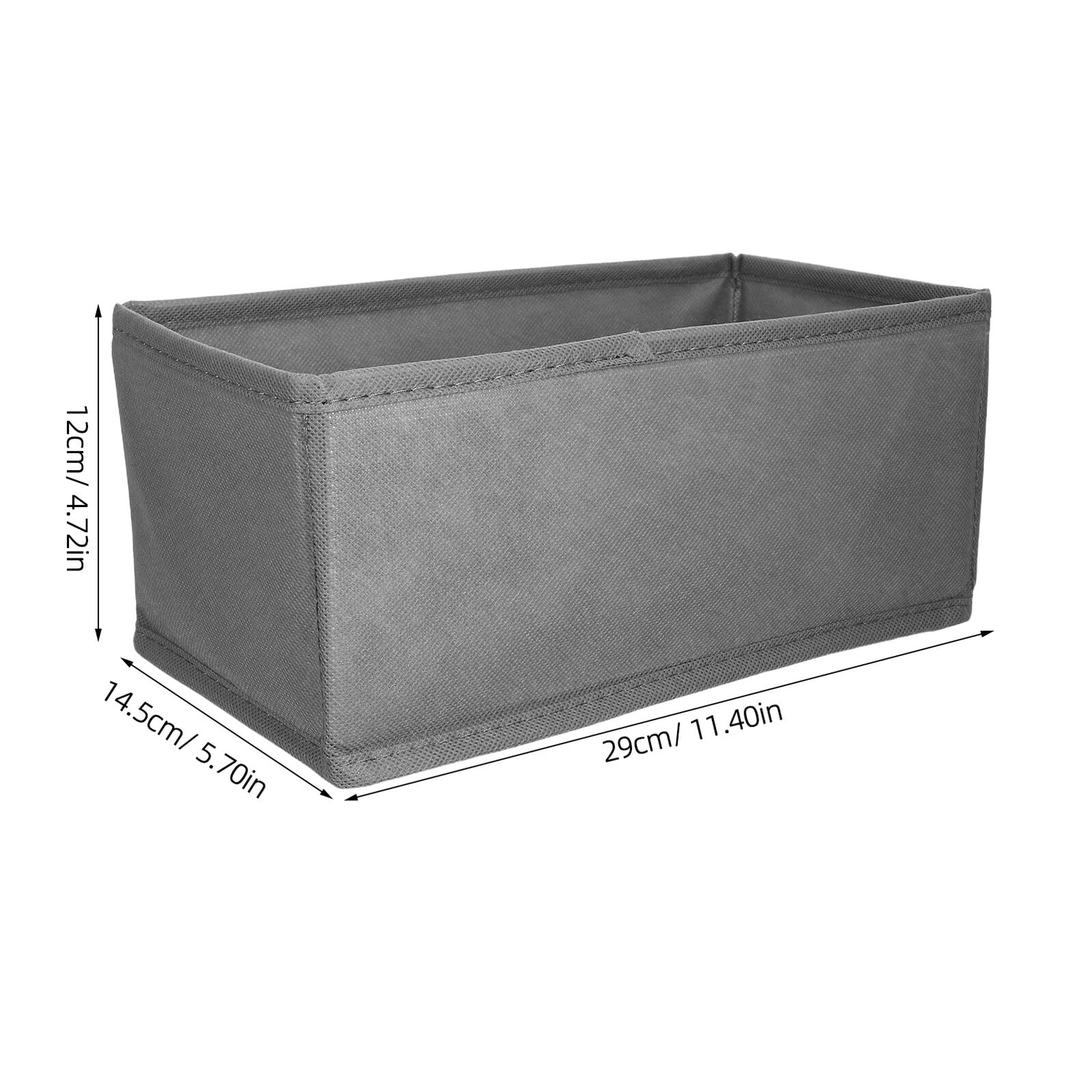 Vaguelly Organizer per Cassetti Biancheria Intima 6 Pezzi Grigio, Divisori per Armadio e Cassettiera, Contenitori Salvaspazio per Calzini e Reggiseni, per Camera da Letto e