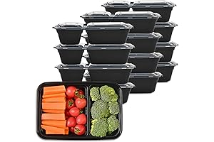 Meal Prep Containers 2 Compartment Food Storage