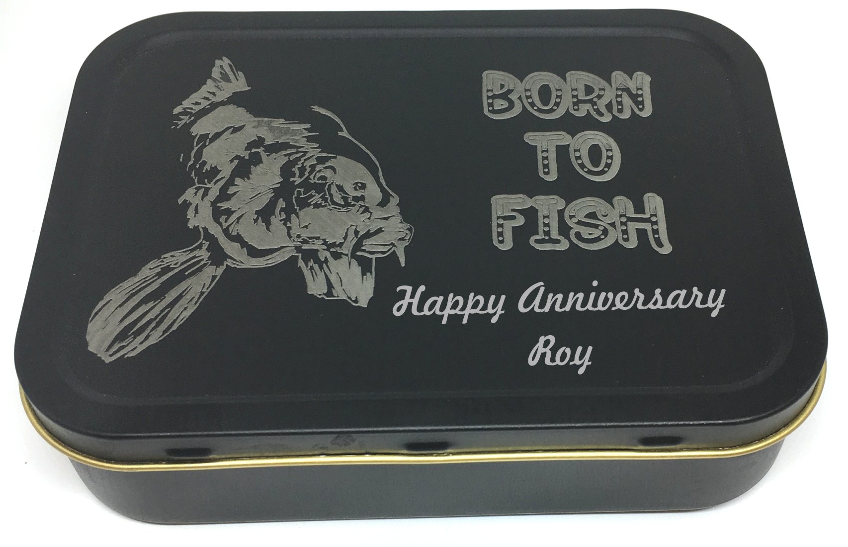 personalised tobacco tin amazon Personalised Tobacco Tin Carp Graphic : Amazon.co.uk: Fashion