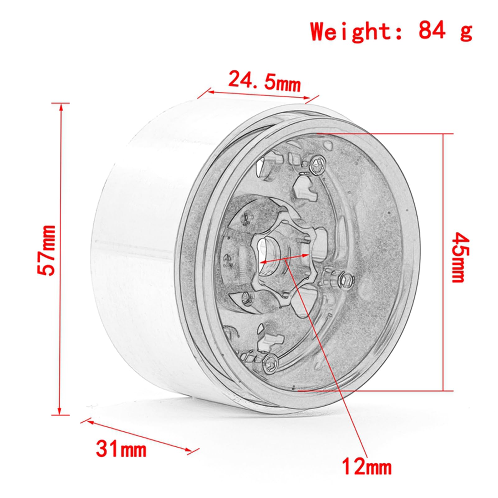 Amazon.co.jp: (ハブ) ERYUE アルミ合金ホイールリムビードロック