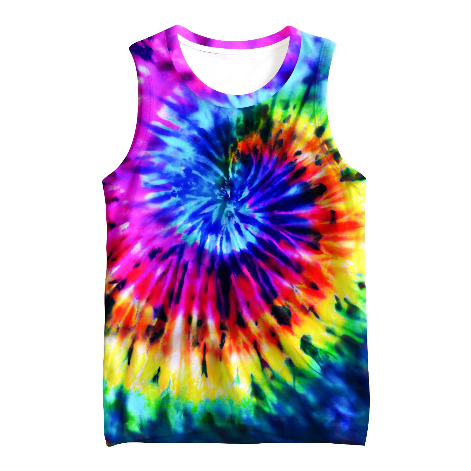 Kids Cute Animal Tie Dye Tank Tops Shirt Sleeveless Undershirt