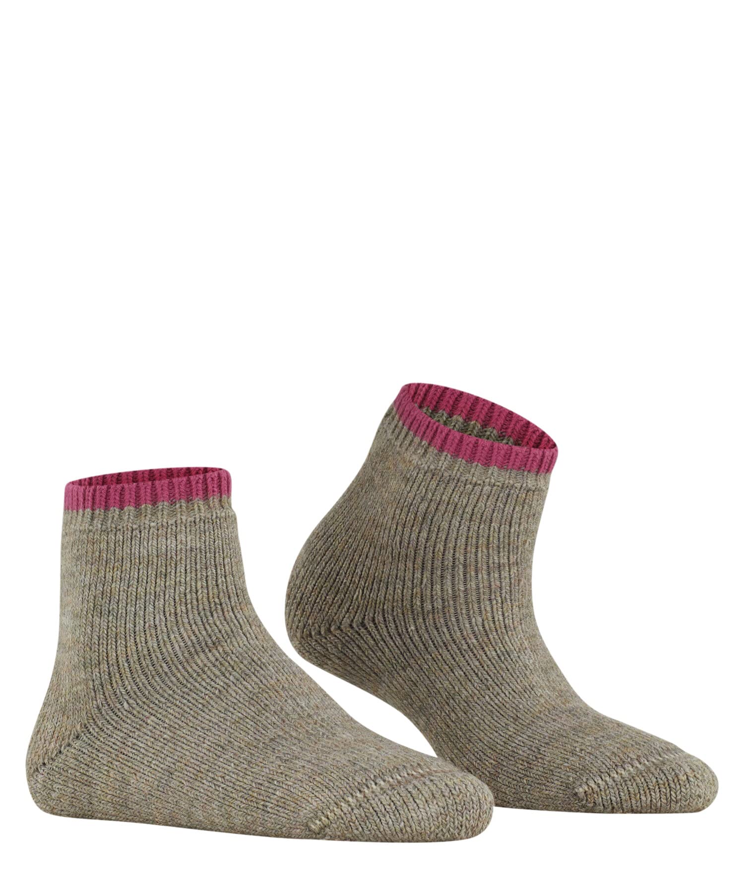 FALKE Kobiety Skarpety Cosy Plush W Hp wełna alpaki z wzorem 1 Para, Brązowy Nut Melange 4770, 39-42