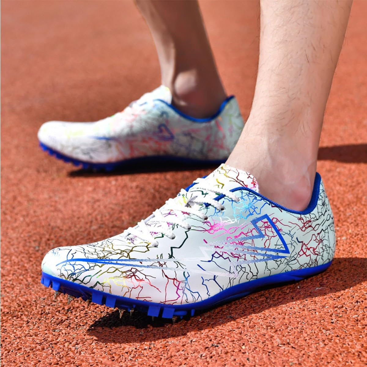 Zapatillas De Atletismo con Clavos para Hombres Y Mujeres con 8 Clavos para Carreras De Velocidad Saltos Y Niños Y Niñas